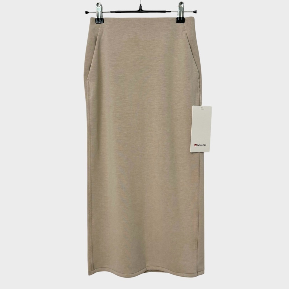 Lululemon Softstreme High-Rise Midi Skirt - Mojave Tan, Size 2